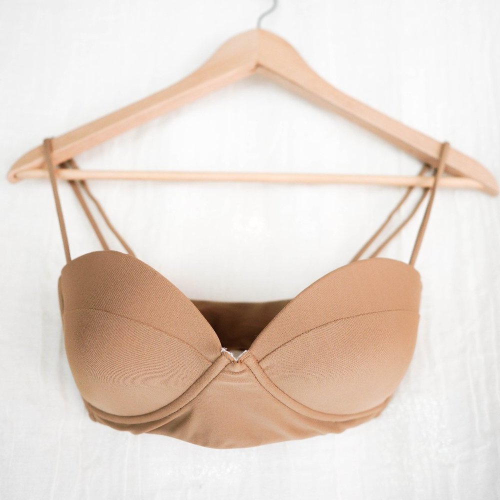 MIKOH • Nude Bikini Top (M)